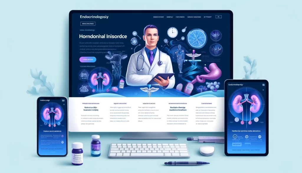 Diseño interactivo de página web para servicios de endocrinología miespecialista.com